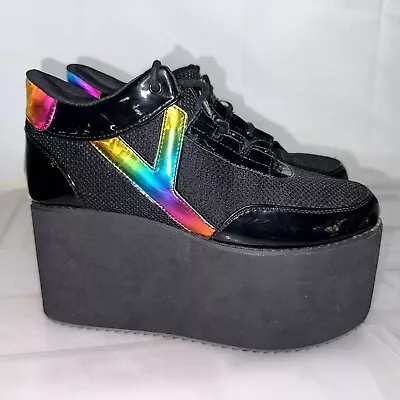 YRU Qozmo High Flatform Platform Spice Girls Sneakers Size 10 #33802 • $65