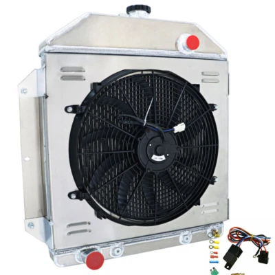 $299 • Buy 4 Row Radiator+Shroud+Fan For 1949-53 FORD Cars Club Country Crestline V8 Sedan