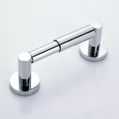 Wall Mounted Toilet Roll Holder Chrome Tissue Paper Stand Bathroom Bar Round • $23.89