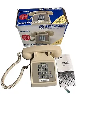 Bell Phones Cream Vintage Model Basic TT 51450 Push Button Phone. New Open Box • $45