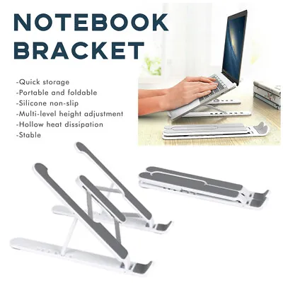 $9.59 • Buy Adjustable Folding Laptop Stand Notebook Bracket Portable Tablet Holder AU