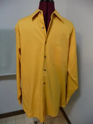 $17.99 • Buy Jerry J. Garcia Grateful Dead Dress Shirt Medium Gold Stripe 15 1/2 32/33