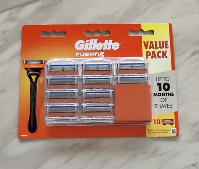 $25 • Buy Value Pack 10 Gillette Fusion Razor Blades + Free Shipping