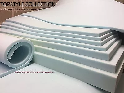 £9.20 • Buy HIGH Density Foam Sheets  Upholstery Foam Cushion Cut To Any Size 