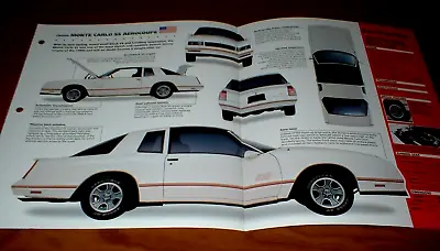★★1987 Chevy Monte Carlo Ss Aero Coupe Original Imp Brochure Info 87 88 86 85★★ • $12.99