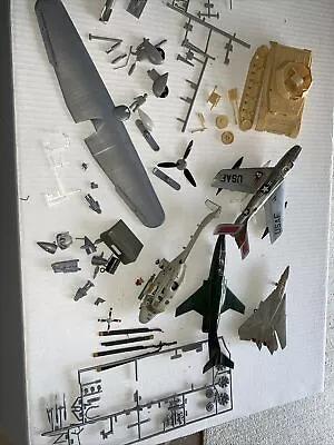 Mixed Scale Military Model Junkyard Lot Planes Tank Helicopter • $20