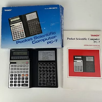 MINT Vintage Tandy Pocket Scientific Computer PC-7  Radio Shack In Box • $59.99