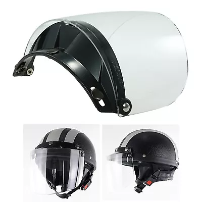 Universal Motorcycle 3-Snap Flip Up Visor Shield Lens For Open Face Helmet R6G0 • $11.96