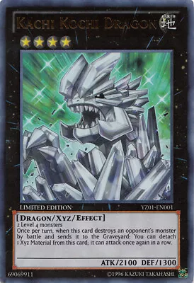 Kachi Kochi Dragon - YZ01-EN001 - Ultra Rare - Limited Edition X1 - Heavily Play • $2.41