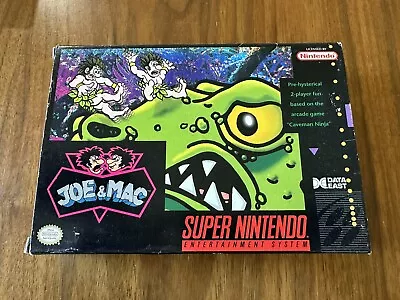 Joe & Mac (Super Nintendo SNES 1992) Complete CIB Authentic • $20.50