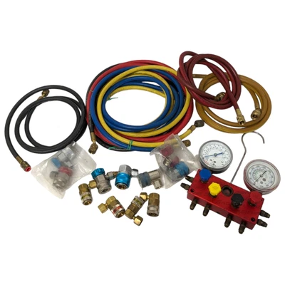 $129.99 • Buy Snap-On Tools A/C AC Refrigeration Recovery Kit Manifold Gauge W/ Testing Hoses