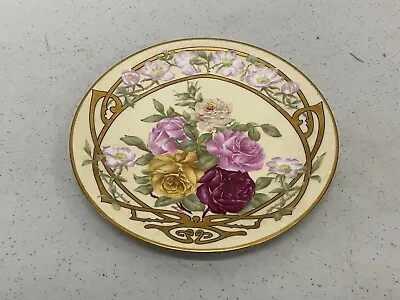 Vintage Tressemann & Vogt T&V Limoges France Hand Painted Plate Gold Roses 8.5  • $49.99