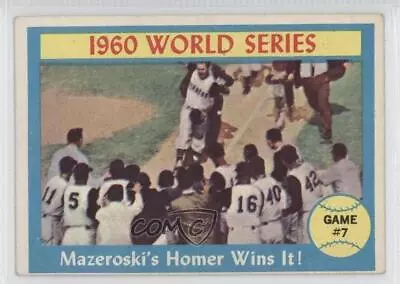 1961 Topps World Series Bill Mazeroski Game #7 Mazeroski's Homer Wins It! HOF • $35.04