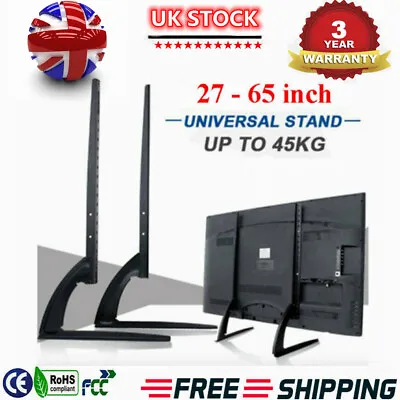 Universal TV Bracket Stand Table Top Mount Leg For 14-65inch LED LCD Flat Screen • £13.99