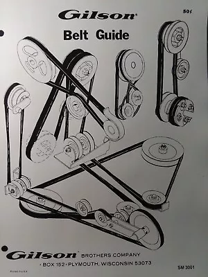 Gilson Montgomery Ward Lawn Garden Tractor Tiller Snow Thrower Belt Guide Manual • $49.95