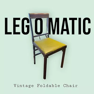 Vintage Leg-O-Matic Wood Folding Chair USA Mid Century Modern Airstream Camping • $19.99