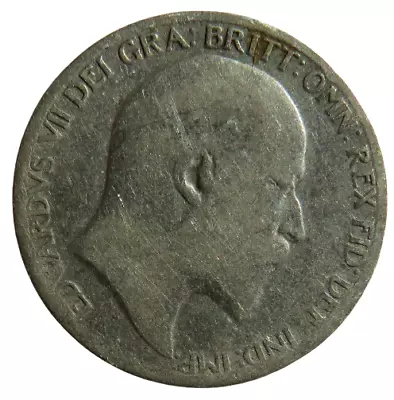 1902 King Edward VII Silver Sixpence Coin - Great Britain • £7