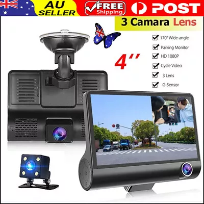 1080P Car DVR 4 Dual Lens Dash Cam Front And Rear Video Recorder Camera G-sensor • $35.66