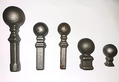 Wrought Iron Railhead Gate Fence Topper Ball Tops Finials DIY • £0.99