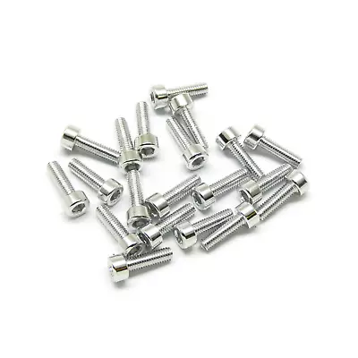 20pcs M3x10mm Socket Head Cap Screws Anodized 6063 Aluminum Hex Socket (Silver) • $7.49