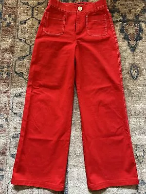 Zara TRF Women Red Casual Pants XS • $12