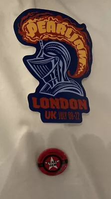 PEARL JAM 2022 TOUR PIN AND STICKER SET London 7/8/22 • $34.18