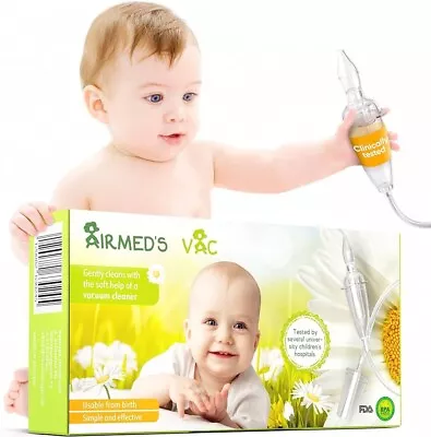 Baby Vac Nasal Vacuum Aspirator Suction Nose Cleaner UK • £12.99