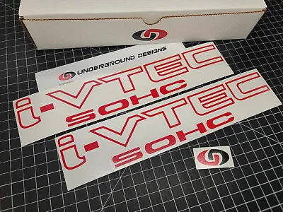 I-VTEC SOHC 12  (2-Pack) Vinyl Decal Vtec Sticker Fits Honda Civic Si Type R RSX • $13.95