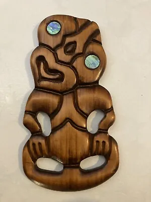 Vintage New Zealand Maori Carving Tiki Totem / House Guardian / 11 Inch Tall • $49.99