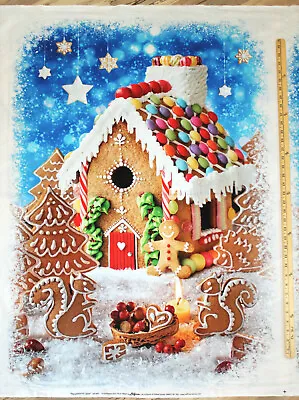 $11.79 • Buy  Gingerbread House Peppermint Lane Digital Fabric Panel 31  X 42   #T4871