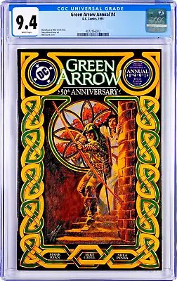 Green Arrow Annual #4 CGC 9.4 (1991 DC) Mark Ryan Story Mike Grell Cover • $40