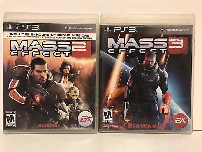 Mass Effect 2 & Mass Effect 3 PS3 Bundle Lot - CIB Complete W/ Manuals Tested • $5