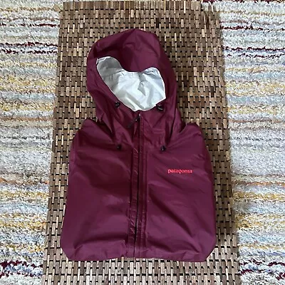 Patagonia Women's H2NO Torrentshell Hoody Hoodie Rain Shell Jacket Medium Red • $74.95