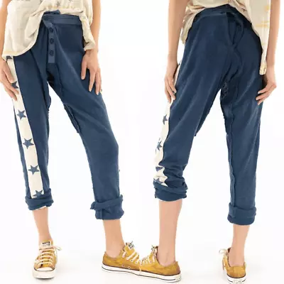 Magnolia Pearl Allstar Whistletop Underjohns Star Printed Pants Blue One Size • $200