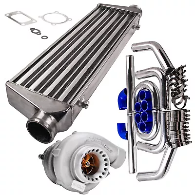 GT3582 Universal Billet Turbo Turbocharger T3 600+HP & Intercooler & Pipe Kit • $404.92