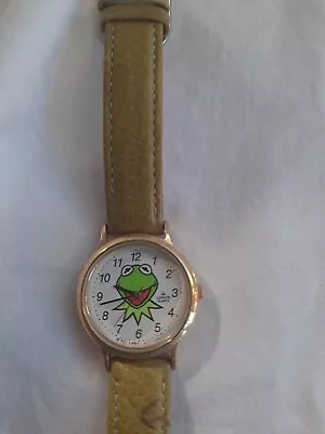 Vintage Lorus Kermit The Frog  Watch Women Gold Tone Jim Henson 1994 Tested Work • $68