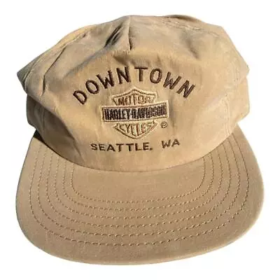 Vintage Harley Davidson Snapback Hat Seattle Made In USA • $40