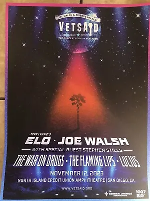 Jeff Lynne ELO RARE 2023 Concert Poster. Joe Walsh Flaming Lips. Look! • $149.99