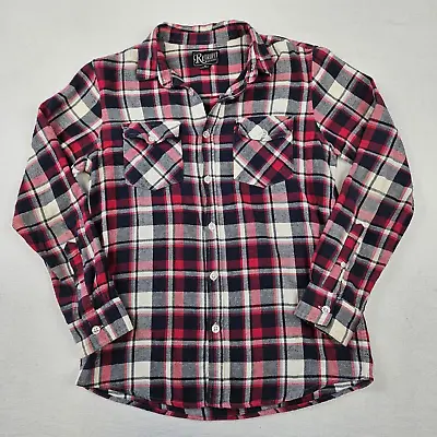 Retrofit Adult Mens Size S Long Sleeve Shirt Red/Black Plaid Flannel 63925 • $14.99