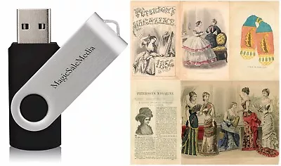 108 Old Issues Of Peterson's Magazine Journal Of Fashion Culture Fine Art On USB • $19.99