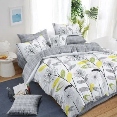 $39 • Buy All Size Bed Quilt Duvet Doona Cover Set 100% Cotton Bedding Pillowcase Dandelio