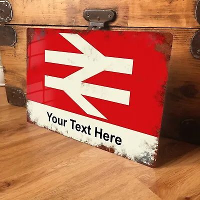 Personalised Railway Train Sign Vintage Door Wall Plaque Retro -200x305mm • £12.99