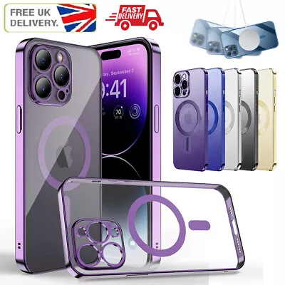 £3.59 • Buy For Apple IPhone 14 13 12 Pro Max Plus Magnetic Clear Phone Case-MagSafe Cover