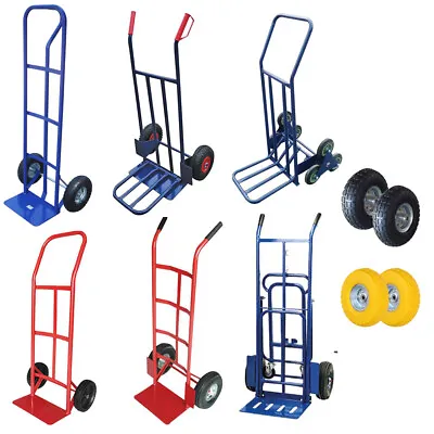 Heavy Duty Sack Truck Hand Industrial Trolley Two Wheel Tyre Barrow Up To 200Kg • £16.99