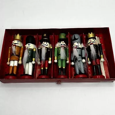 Nutcracker Set Of 6 Ornaments Wooden Soldier Christmas Decoration Holiday • $15.99