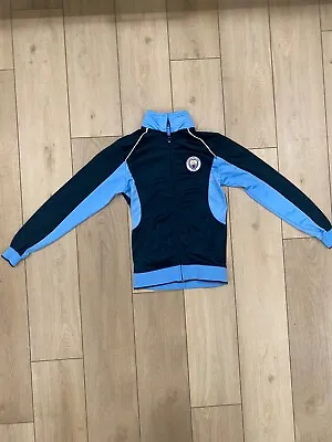 Manchester City Full Zip Track Warm Up Jacket Soccer Football Size YOUTH SMALL • $18