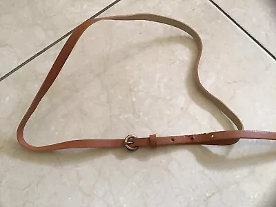 Ladies Tan Skinny Belt Size 10 Good Condition  • £3