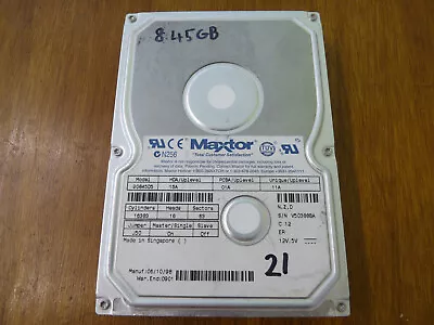 £20 • Buy Maxtor 8.45GB 5400RPM 3.5  Desktop PC Internal IDE Hard Drive HDD Model 90845D5