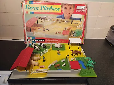 Vintage Britains Farm Playbase And Accessories • £65