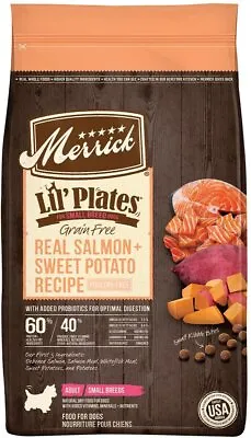 12lb/Bag Merrick Grain-Free Chicken-Free Real Salmon Sweet Potato Dry Dog Food  • $59.99